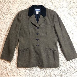 Vintage Petite Pendleton 100% Wool Herringbone Blazer